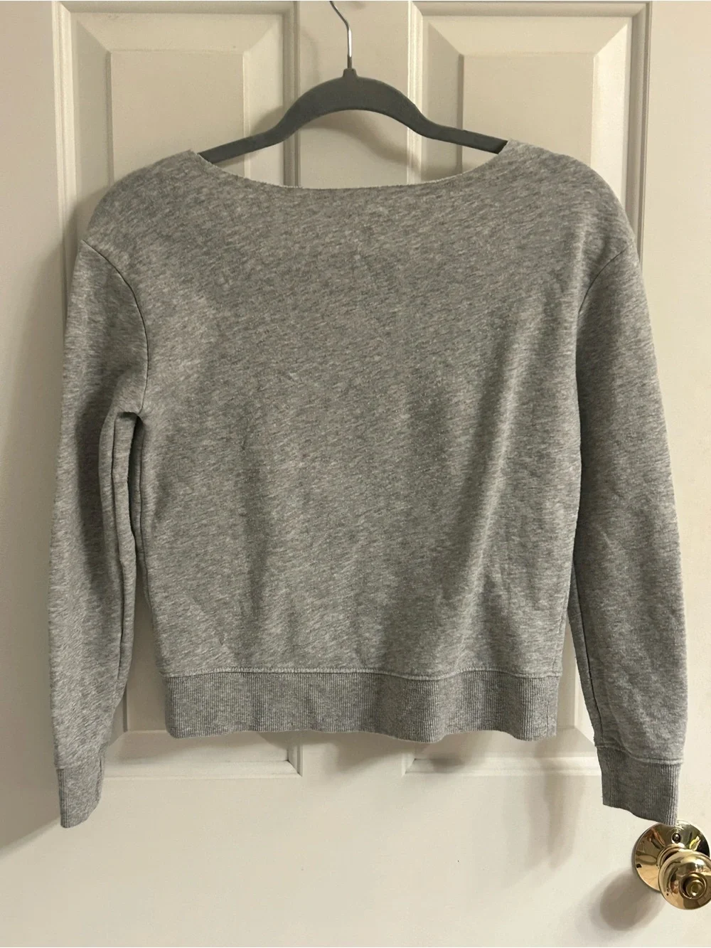 Girls Justice Gray Pullover Fleece Lined with Sequin Heart Detail Sweatshirt